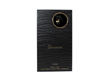 Lattafa His Confession Eau de Parfum 100ml - Long Lasting Original Elegant Masculine Fragrance for Men