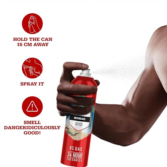 Old Spice Nomad 0% Gas Deodorant Body Spray 140ml for Men