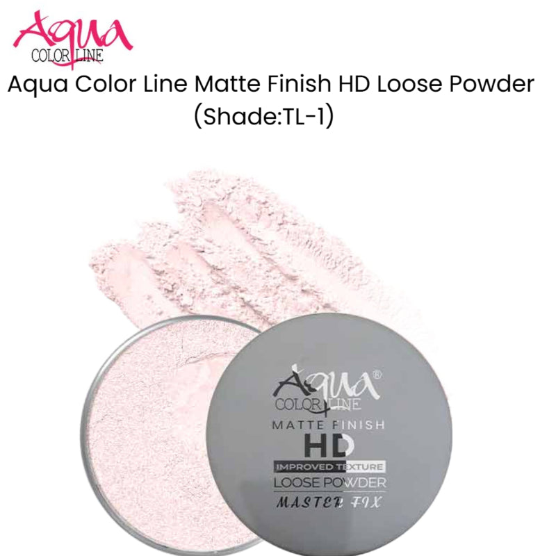 Aqua Color Line Matte Finish HD Loose Powder (Shade:TL-1)