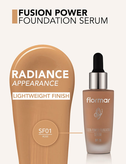 Flormar Fusion Power Foundation Serum (Shade: SF-01 Rose) 30ml