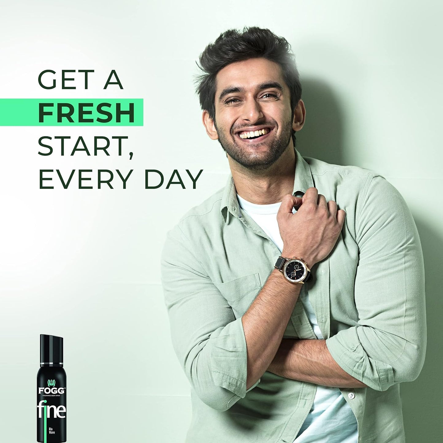 FOGG Fine Rio Wave Body Spray 120ml - Long Lasting Fresh Aquatic Masculine Fragrance Deodorant Spray for Men Daily Wear