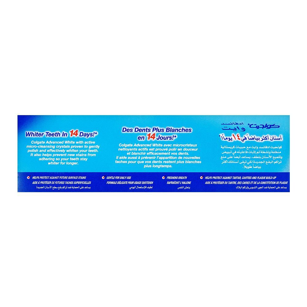 Colgate Advanced White Toothpaste 100ml Powerful Whitening & Fresh Breath
