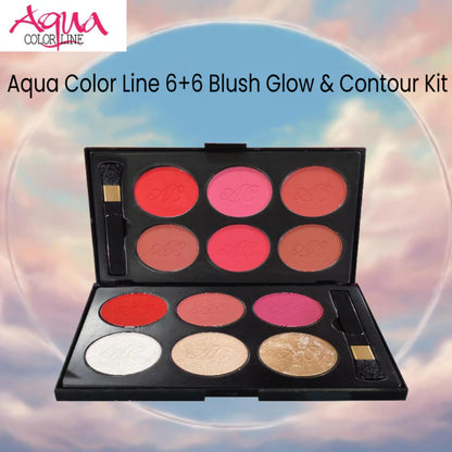 Aqua Color Line 6+6 Blush Glow & Contour Kit