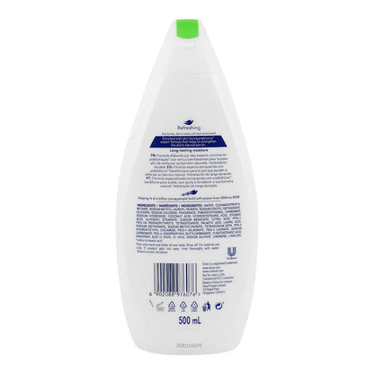 Dove Refreshing Cucumber & Green Tea Body Wash 500ml – Triple Moisture Serum for Fresh, Cool & Hydrated Skin