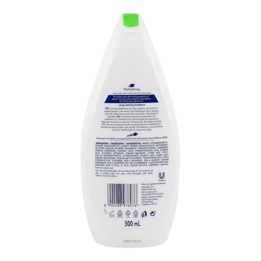 Dove Refreshing Cucumber & Green Tea Body Wash 500ml - Triple Moisture Serum for Fresh, Cool & Hydrated Skin