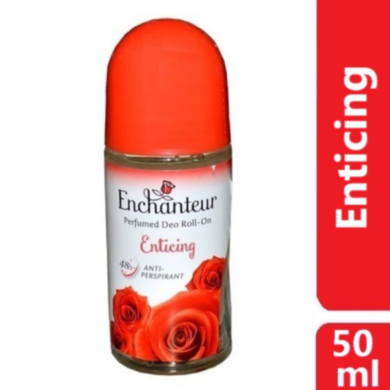 Enchanteur Enticing Roll-On Deodorant 50ml - Long Lasting Floral Fruity Fragrance Anti-Perspirant for Women Freshness & Odor 