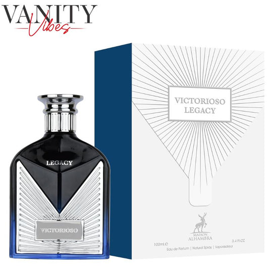 Victorioso Legacy Eau De Parfum by Maison Alhambra 100ml Long-Lasting Elegant & Masculine Fragrance