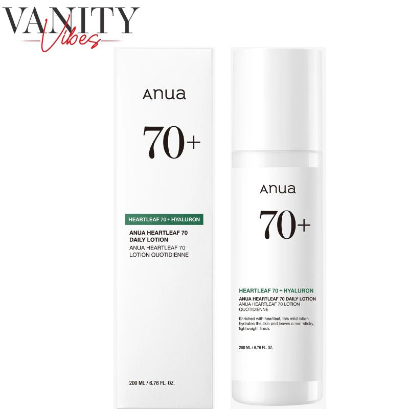 Anua Heartleaf 70+ Hyaluron Daily Lotion 200 ml Deep Hydration & Soothing Care (K Beauty)