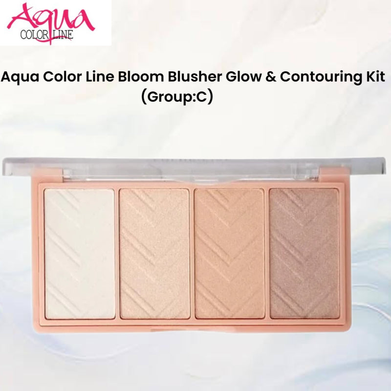 Aqua Color Line Bloom Blusher Glow & Contouring Kit (Group:C)