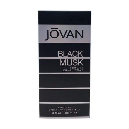 Jovan Black Musk For Men Pour Homme Cologne 88ml – Long Lasting Masculine Fresh & Musky Fragrance Spray