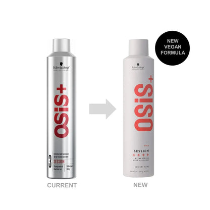Schwarzkopf Osis+ Hold Fixation Session Extra Strong Hold Hairspray 500ml Long-Lasting Control & Maximum Hold