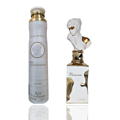 Lattafa Her Confession Air Freshener 300ml – Long Lasting Luxury Sweet Floral Fragrance Room Spray for Home & Office
