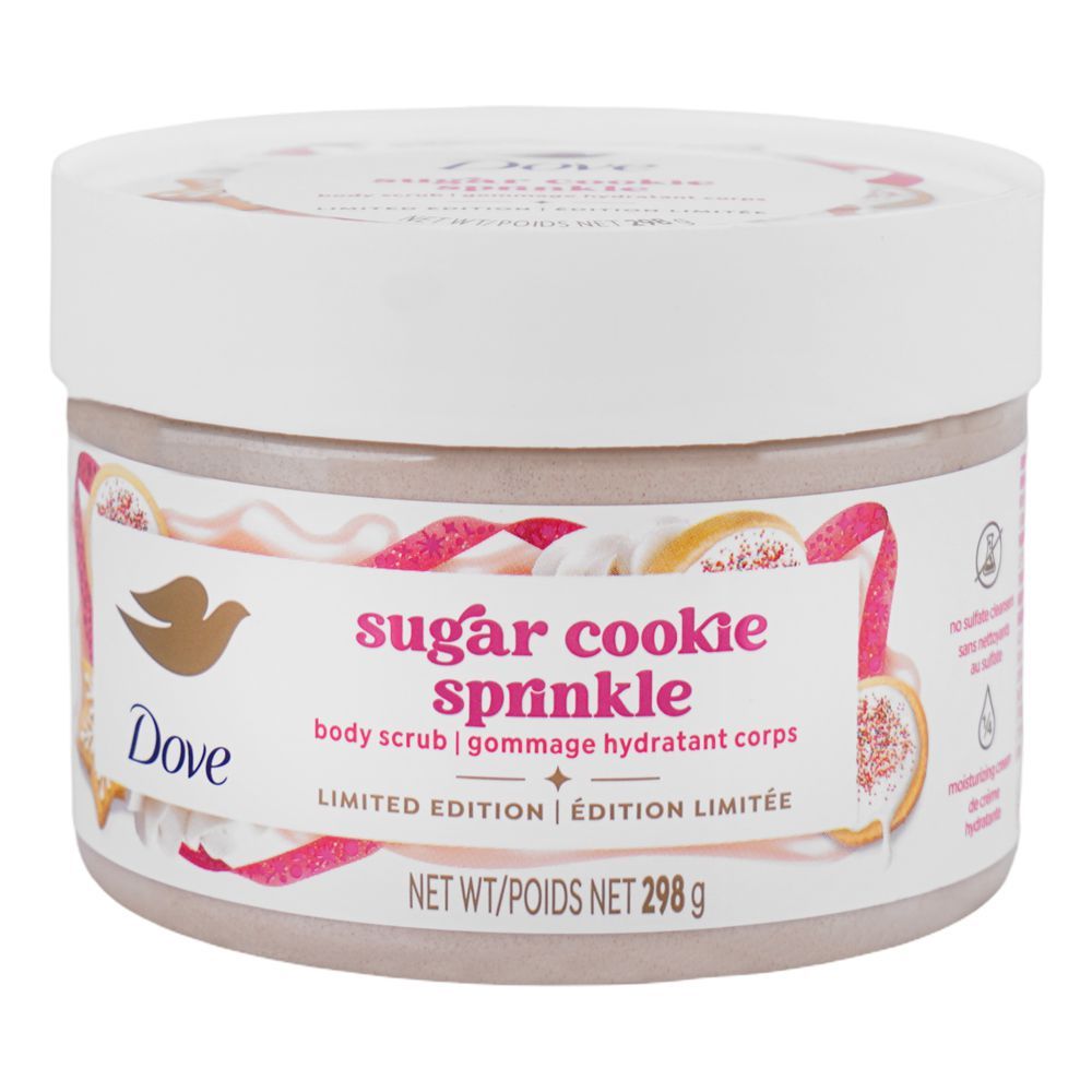 Dove Sugar Cookie Sprinkle Body Scrub Limited Edition 298g – Deep Exfoliating Body Scrub for Smooth Soft Skin, Dead Skin Remo