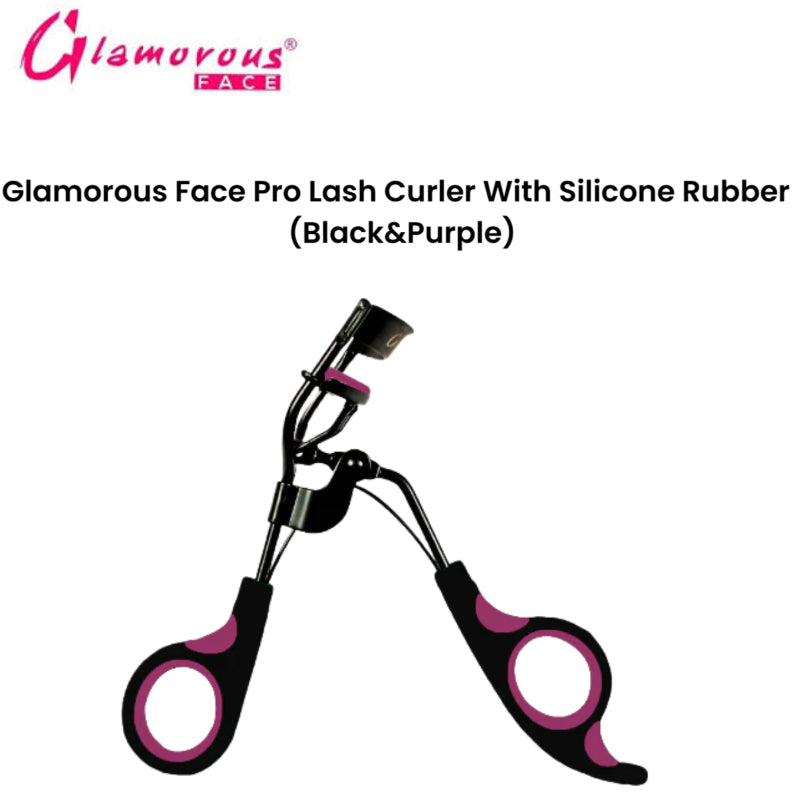 Glamorous Face Pro Lash Curler With Silicone Rubber (Black&Purple)