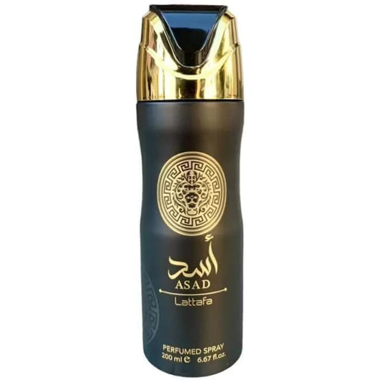Asad Deodorant Spray 200ml + Maahir Deodorant Spray 200ml by Lattafa (Pack of 2)