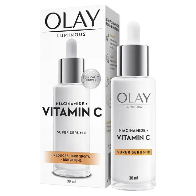 Olay Luminous Niacinamide + Vitamin C Super Serum 30ml – Reduces the Look of Dark Spots & Boosts Skin Radiance