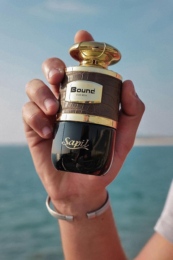 Sapil Bound Eau de Toilette for Men 100ml - Long Lasting Masculine Fragrance with Fresh Woody Aromatic Notes for Daily Wear, 