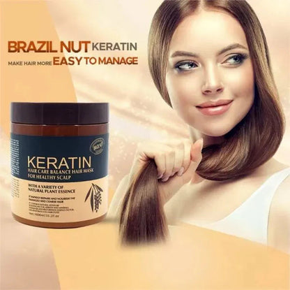 Keratin Hair Mask Brazil Nut for Healthy Scalp 500ml