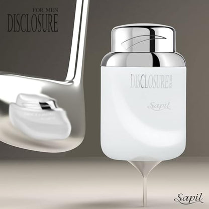 Sapil Disclosure White Eau de Toilette for Men 100ml - Long Lasting Fresh Citrus Woody Fragrance Perfume with All Day Confide