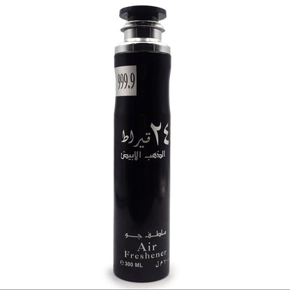 Lattafa 24 Carat White Gold Air Freshener 300ml – Long Lasting Luxury Arabic Room Spray with Fresh Elegant Fragrance