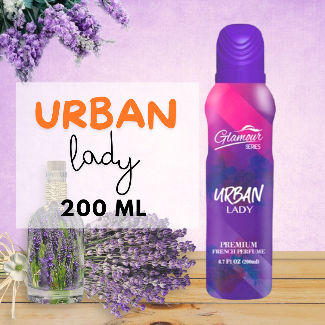 Glamour Series Urban Lady Premium Perfume 200ml – Long Lasting Luxury Fragrance for Women, Fresh & Modern Scent