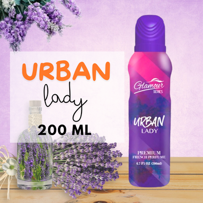 Glamour Series Urban Lady Premium Perfume 200ml – Long Lasting Luxury Fragrance for Women, Fresh & Modern Scent