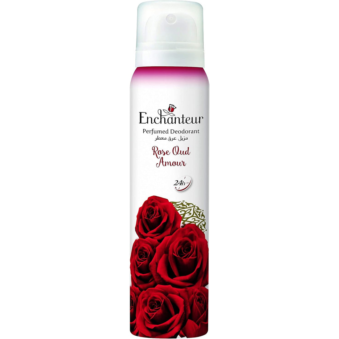 Enchanteur Rose Oud Amour Perfumed Deodorant Spray 150ml – Long Lasting Floral Oud Fragrance Body Spray for Women Freshness &