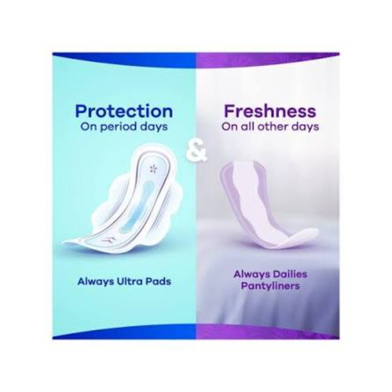 Always Daily Protect Long Odour Lock Pantyliners 46pcs Big Pack - Lightly Scented Daily Liners for Everyday Freshness, Comfor