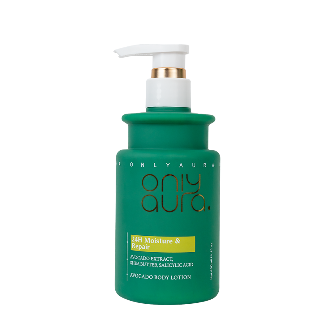 Only Aura Avocado Body Lotion 400ml – Deep Nourishing Moisturizing Skincare Lotion for Dry Skin Repair, Soft Smooth Skin, Lon