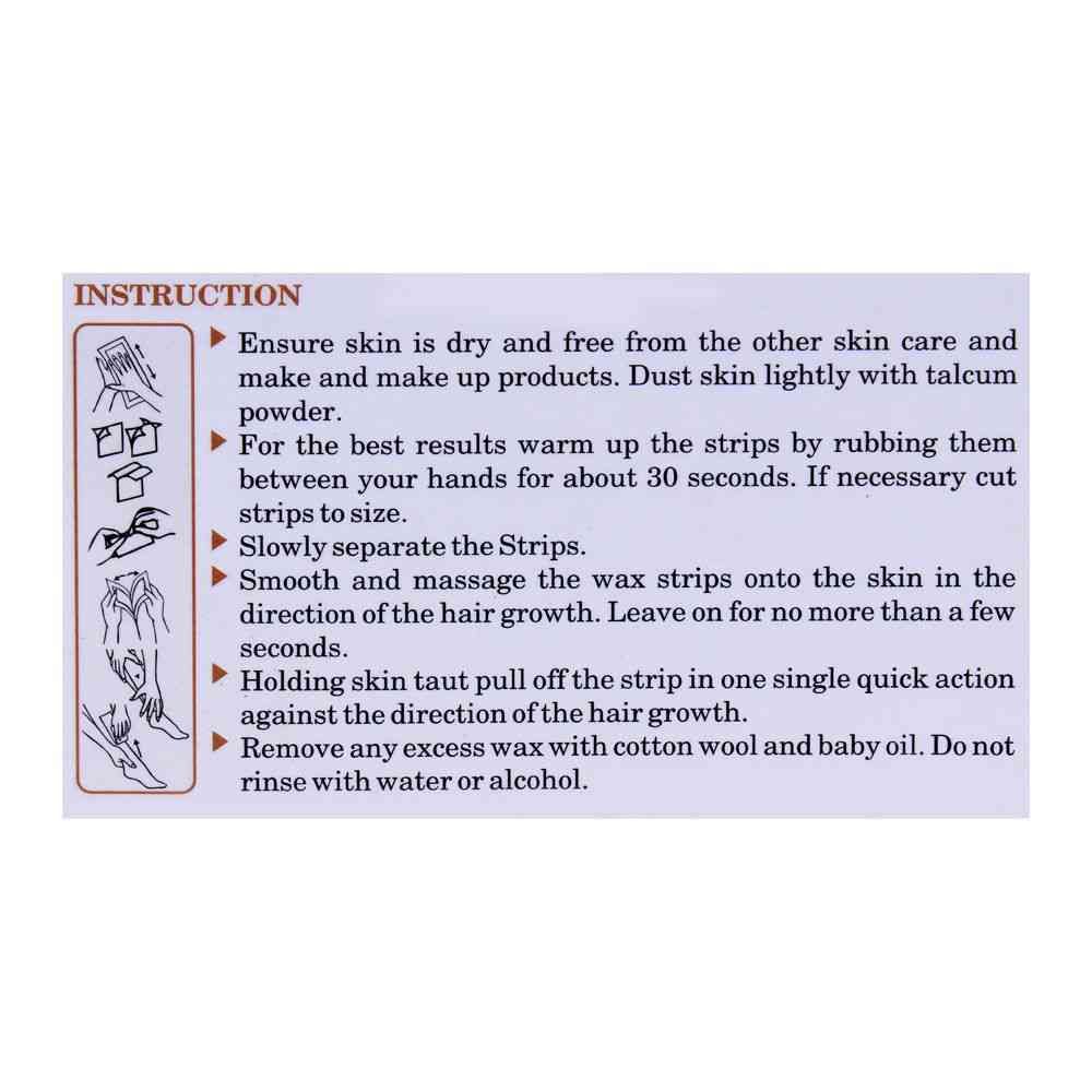 Rica Brazilian Wax With Avocado Butter, Legs & Body Cold Wax Strip 20 Strips For Sensitive Skin