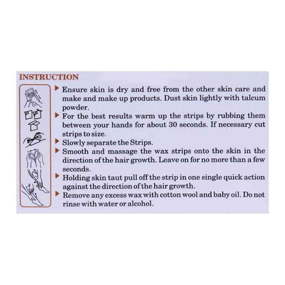 Rica Brazilian Wax With Avocado Butter, Legs & Body Cold Wax Strip 20 Strips For Sensitive Skin