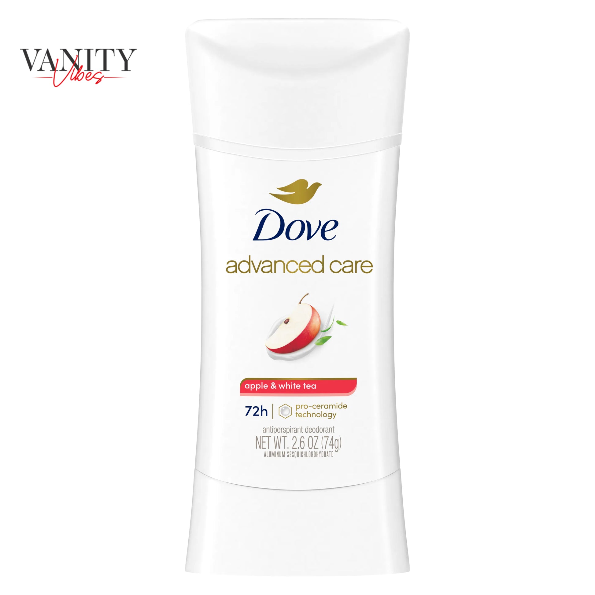 Dove Advanced Care Apple & White Tea Antiperspirant Stick Deodorants 2.6Oz-(74g)