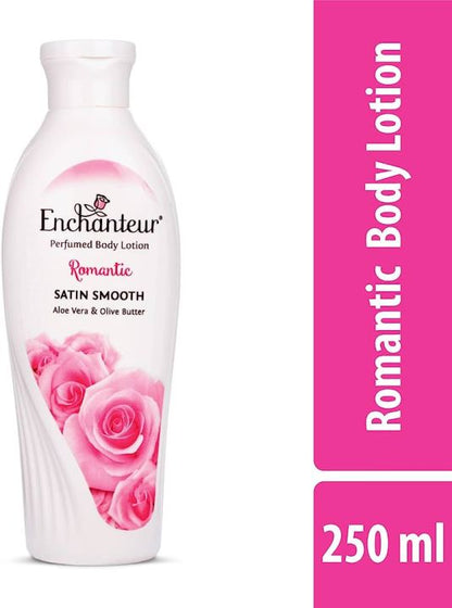 Enchanteur Romantic Moisture Silk Perfumed Body Lotion Aloe Vera & Olive Butter 250ml