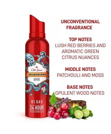Old Spice Krakengard 0% Gas Deodorant Body Spray 140ml for Men