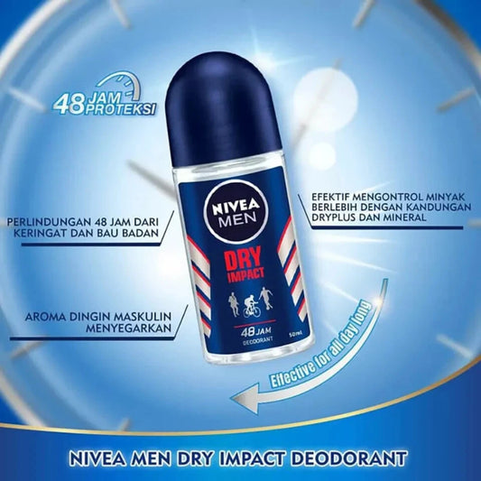 Nivea Men Dry Impact 48H Anti Perspirant Deodorant Roll-On 50ml