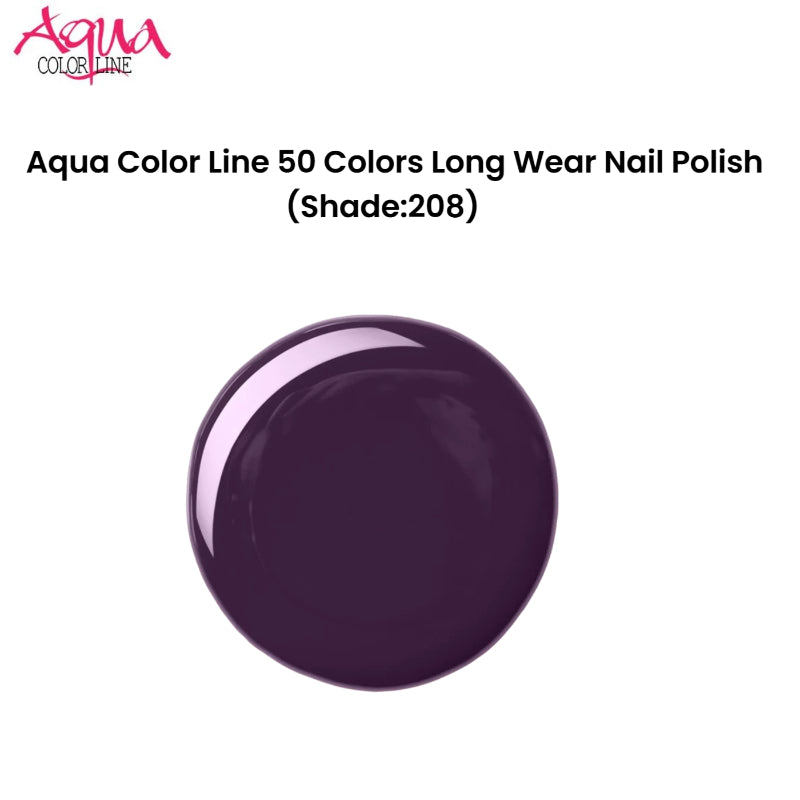 Aqua Color Line 50 Colors Long Wear Nail Polish (Shade:208)