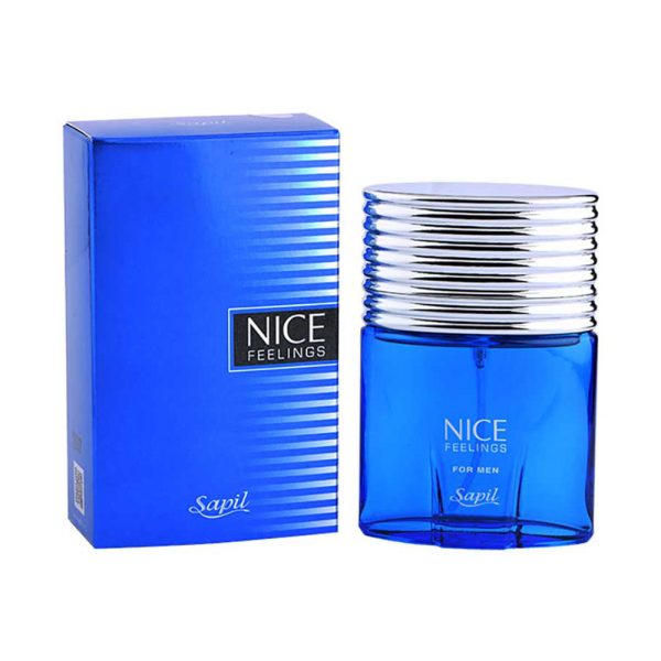 Sapil Nice Feelings Blue Eau de Toilette for Men 75ml - Long Lasting Fresh Aquatic Masculine Fragrance Perfume with All Day C