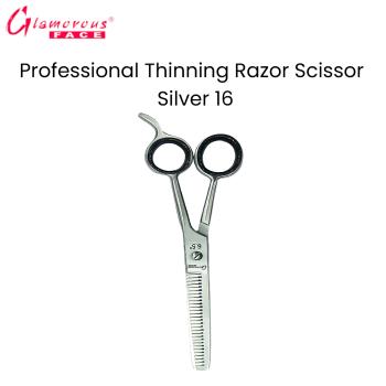 Glamorous Face Thinning Razor Scissor Silver 16