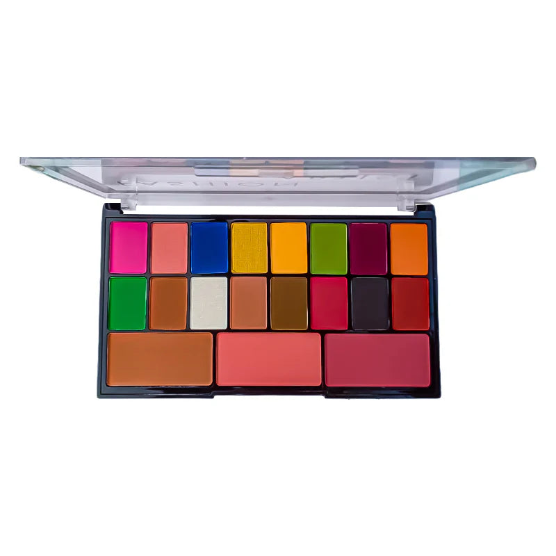 Glamorous Face Eyeshadow Palette 16 Eyeshadows, 2 Blushers Peach & Pink, 1 Contour (01)