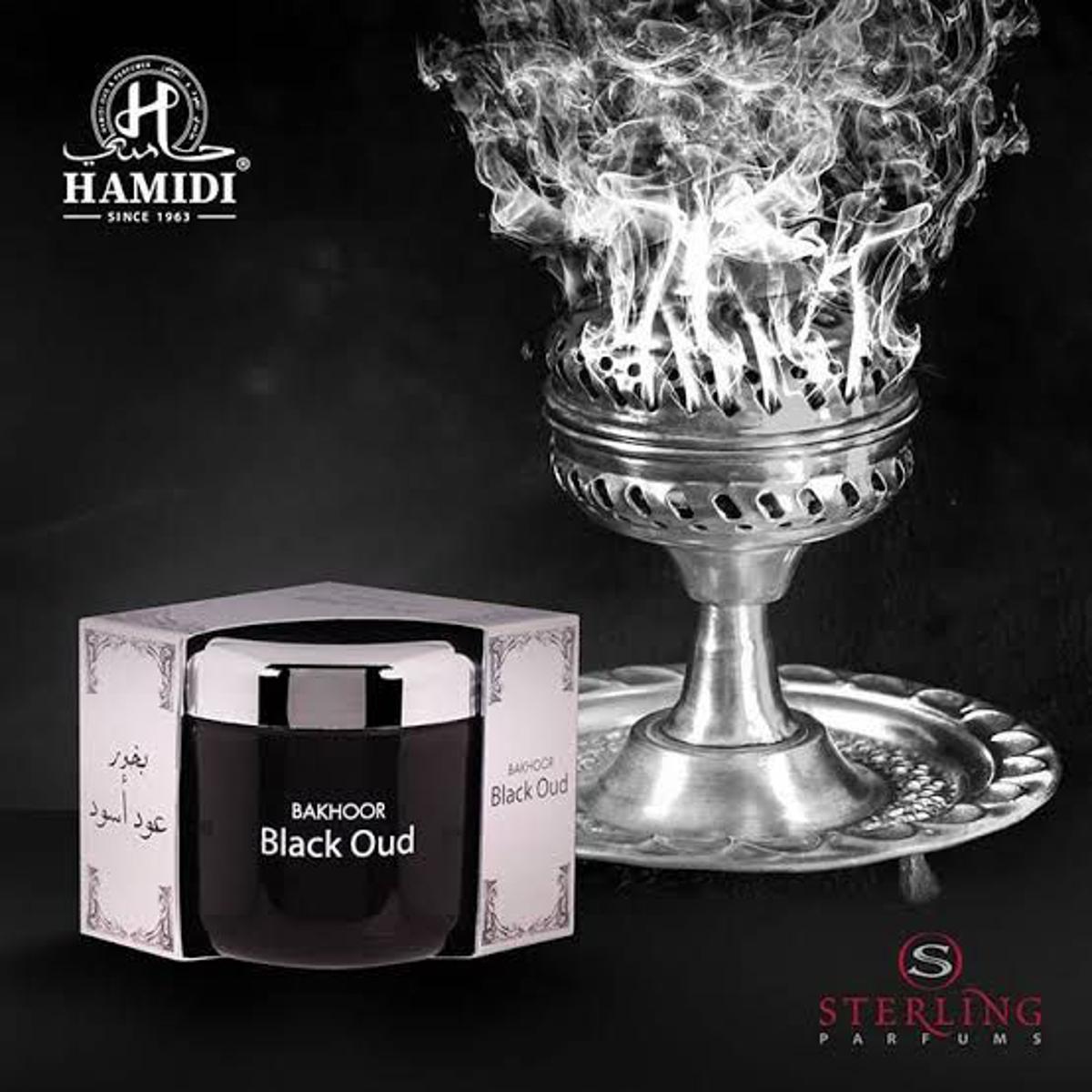 Hamidi Bakhoor Black Oud 70g – Premium Arabic Incense Chips for Long Lasting Strong Oud Fragrance Home Aroma
