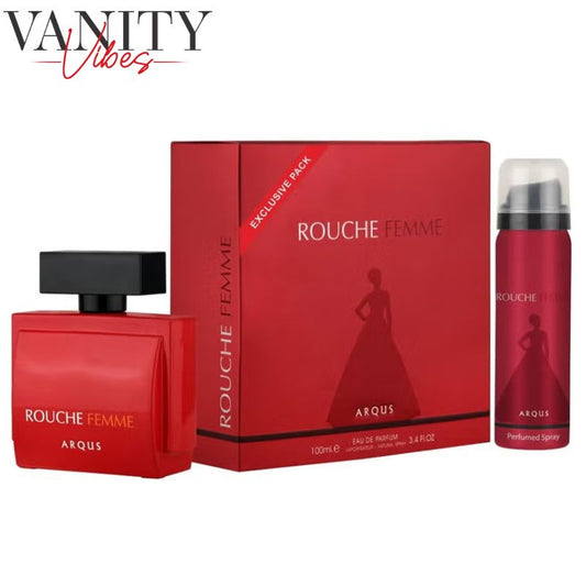 Arqus Rouche Femme Fragrance Set (Eau de Parfum 100ml + 50ml Deo) (Elegant & Feminine Scent)