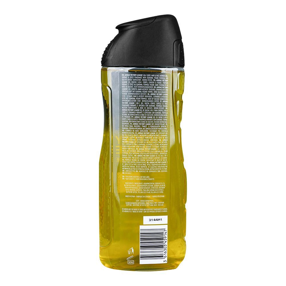 Adidas Victory League 3-in-1 Body, Hair & Face Wash Shower Gel 400ml