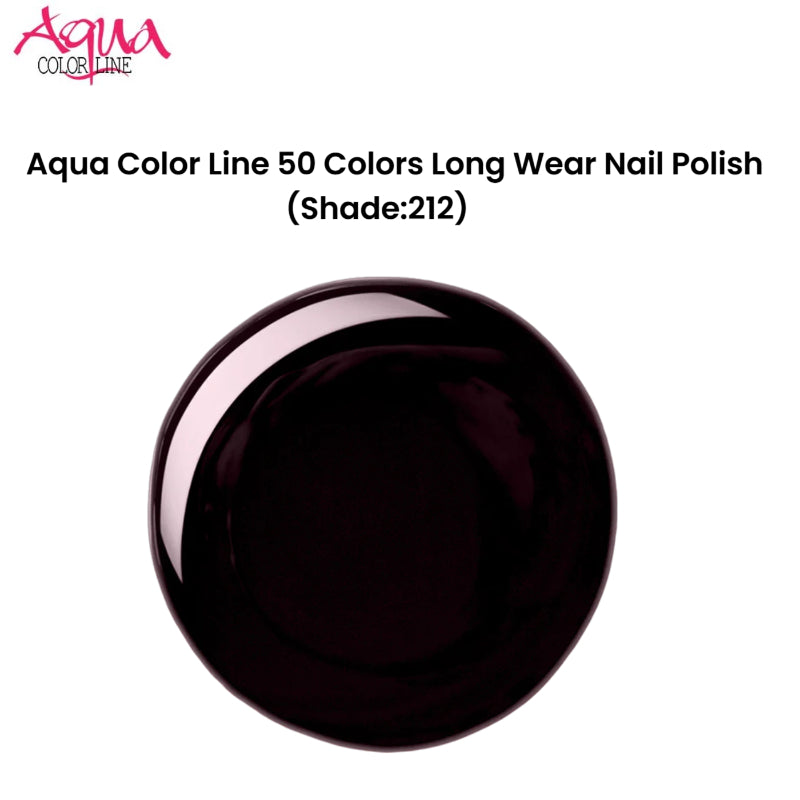 Aqua Color Line 50 Colors Long Wear Nail Polish (Shade:212)