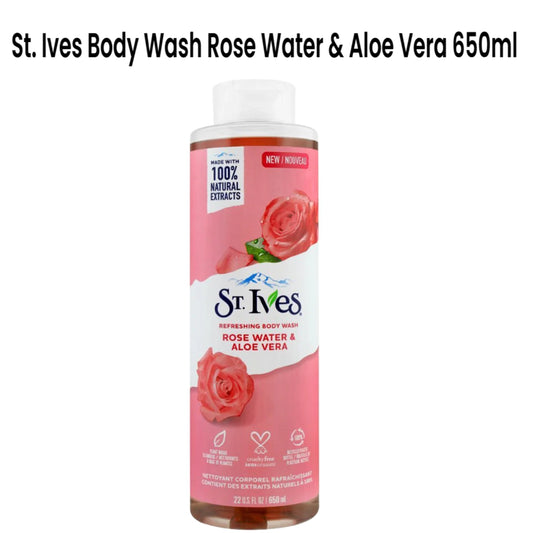 St Ives Rose Water & Aloe Vera Refreshing Body Wash 650ml