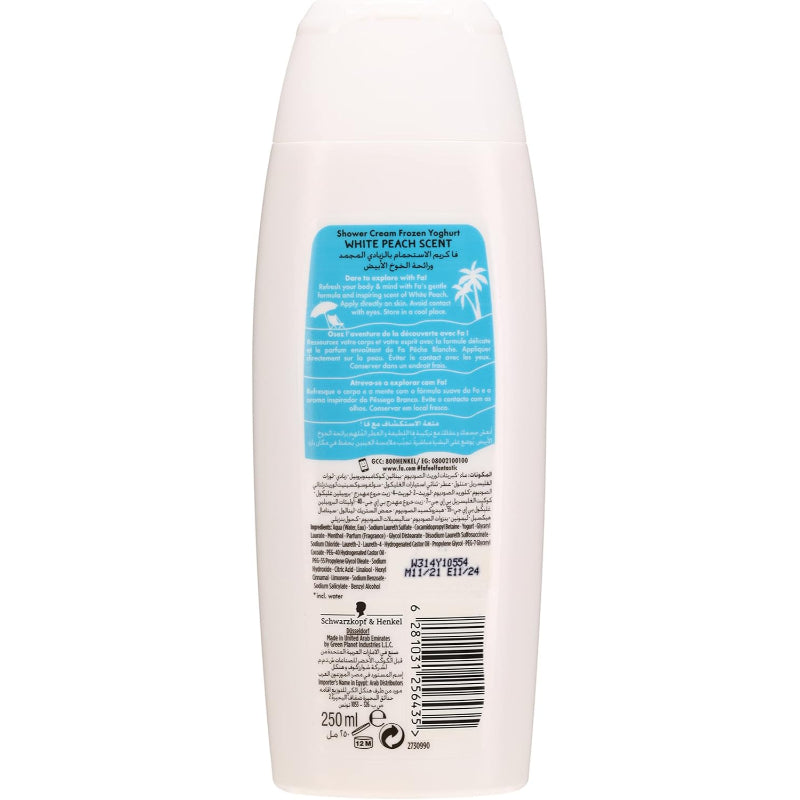 Fa Enjoy Frozen Yoghurt White Peach Scent Shower Cream 250ml – Long Lasting Fresh & Fruity Fragrance