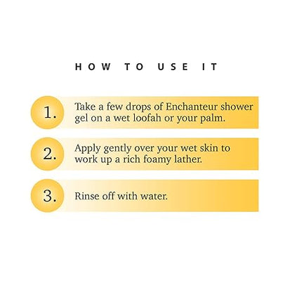 Enchanteur Charming Perfumed Shower Gel 550ml - Deep Cleansing Moisturizing Body Wash with Long Lasting Floral Fragrance for 
