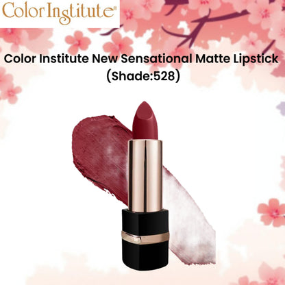 Color Institute New Sensational Matte Lipstick (Shade:528)