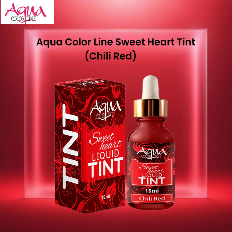 Aqua Color Line Sweet Heart Tint (Chili Red)