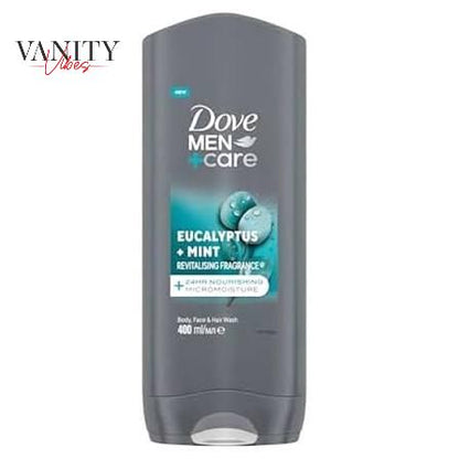 Dove Men+Care Eucalyptus + Mint 3 In1 Hair Body and Face Wash 400 ml
