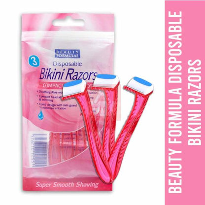 Beauty Formula Bikini Razors Compact Mini Blade 3 Pcs